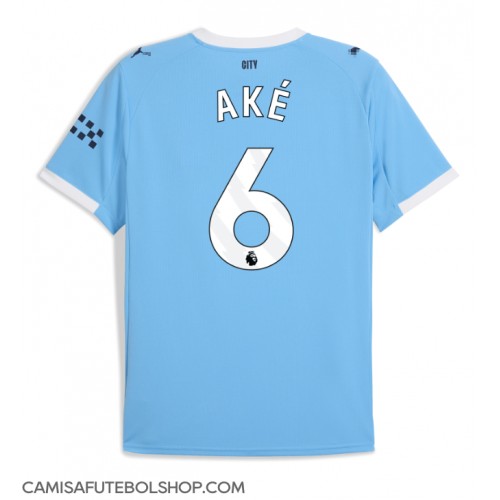 Camisa de time de futebol Manchester City Nathan Ake #6 Replicas 1º Equipamento 2025-26 Manga Curta